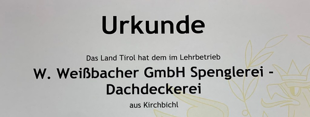 Auszeichnung für unseren Lehrling